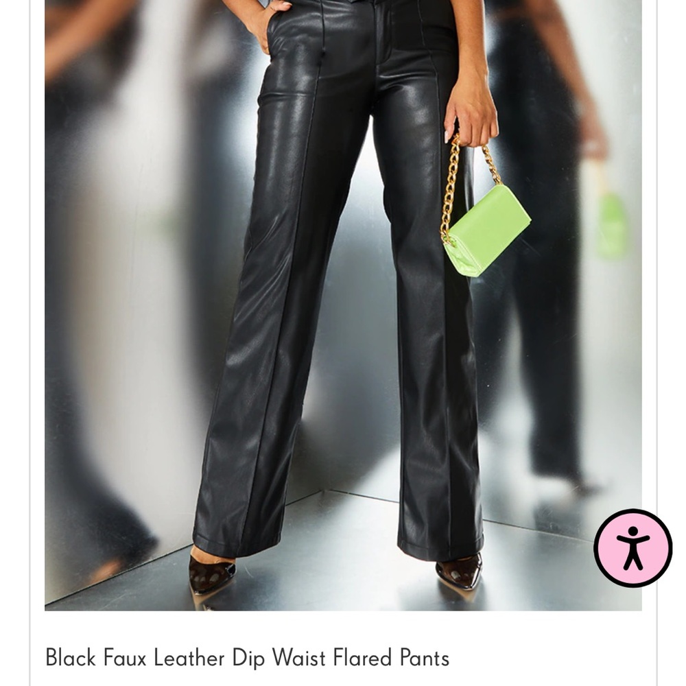 Black leather pants
